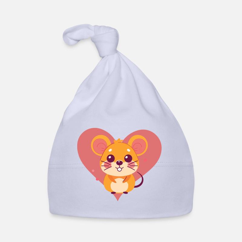 Mice Mouse Teeth - Organic Baby Cap - sky