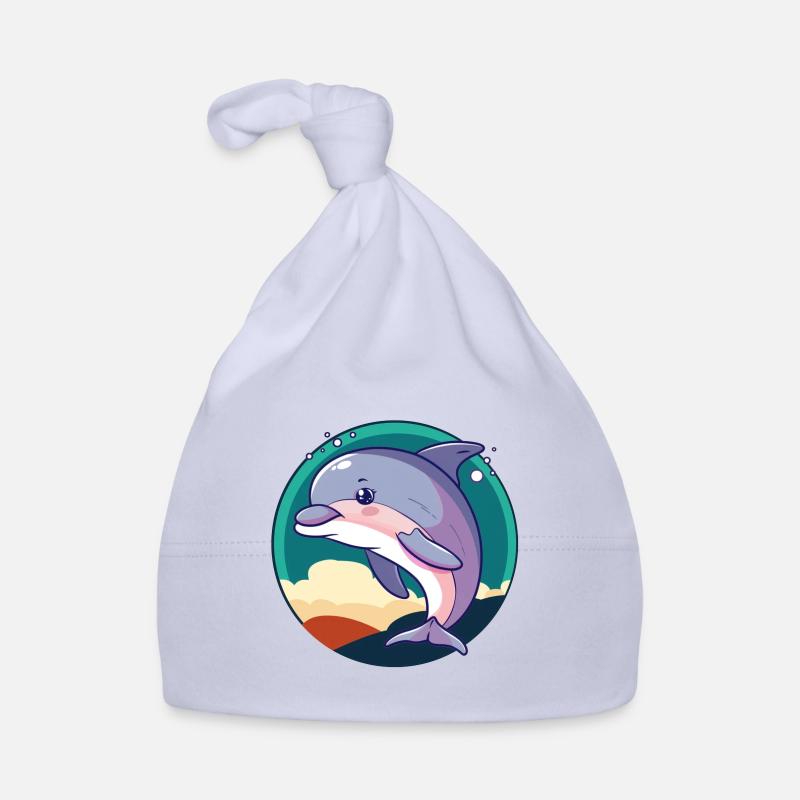 Dolphin Dolphins Organic Baby Cap