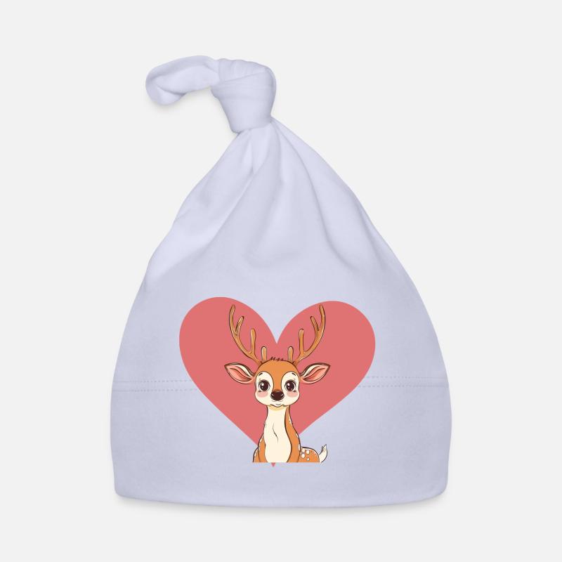 Forêt de cerfs, d’orignaux Bonnet bio Bébé