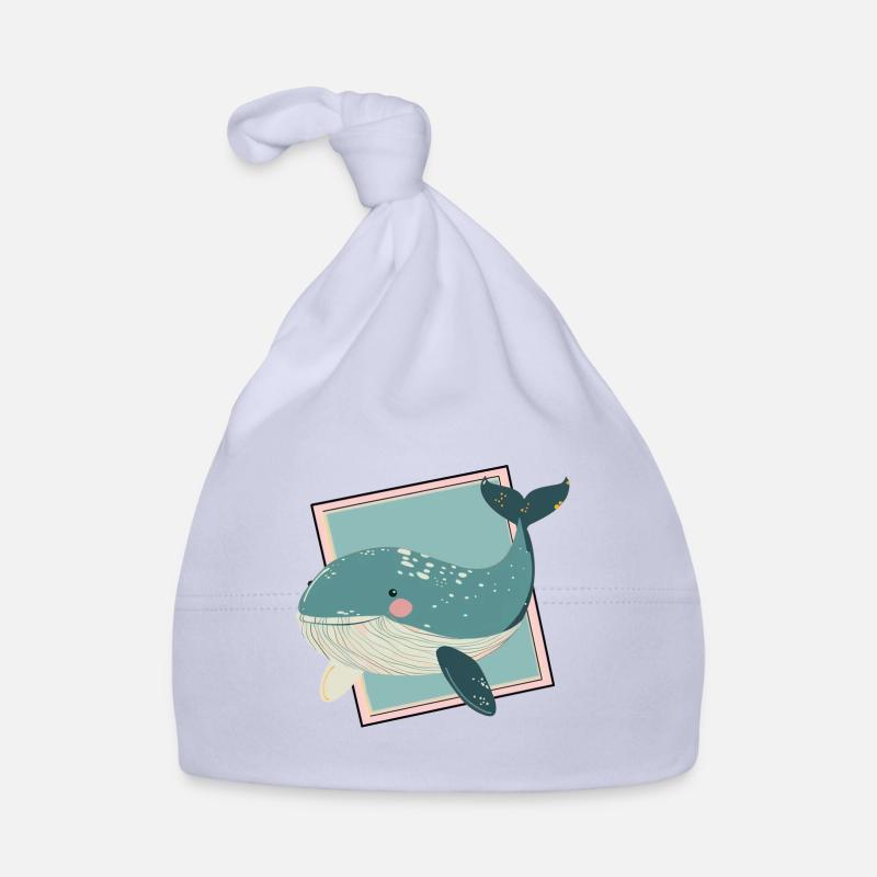 Whale Sea Creatures Organic Baby Cap