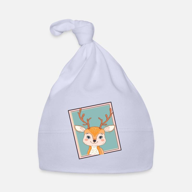 Deer Antlers Deer Organic Baby Cap