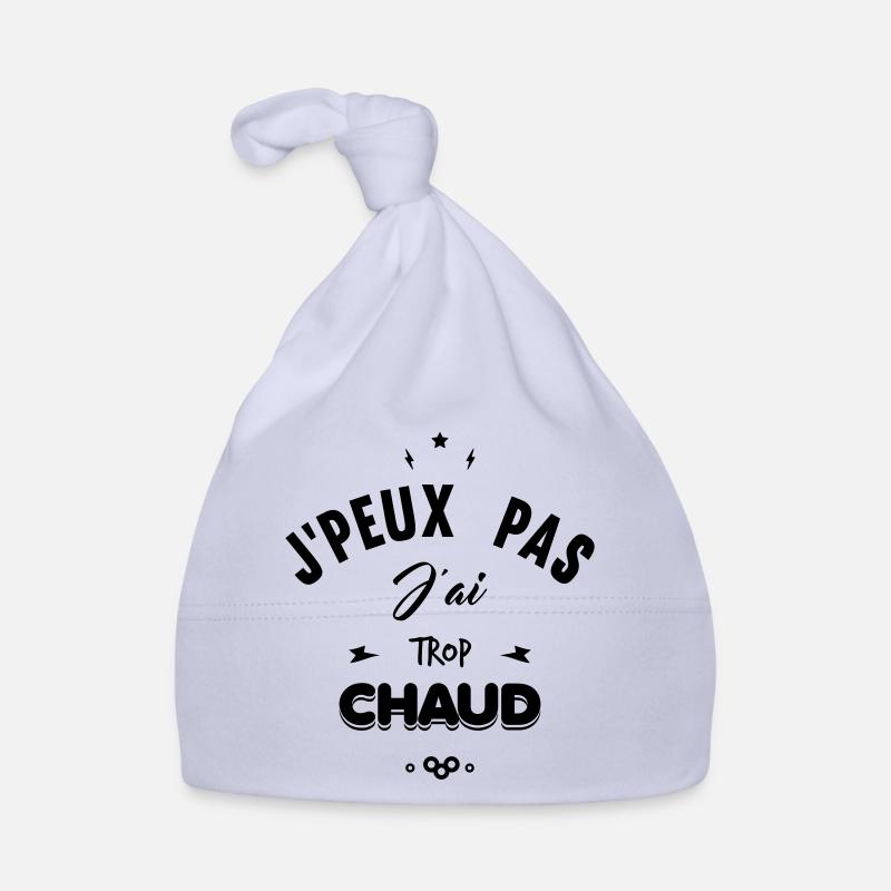 j'peux pas j'ai trop chaud.ai - Bonnet bio Bébé - ciel
