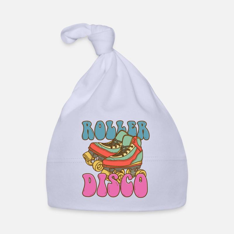 Roller Skates Roller Disco Skater Retro Gift Organic Baby Cap