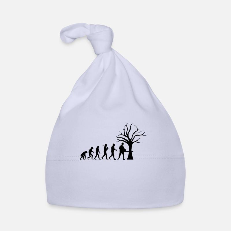 Tshirt forestier évolution drôle cadeau - Bonnet bio Bébé - ciel