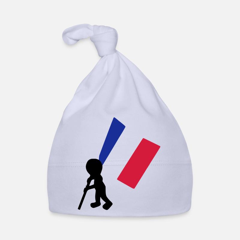 porte drapeau francais - Bonnet bio Bébé - ciel
