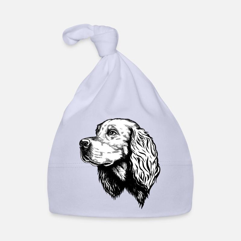 Gordon Setter Portrait - Bonnet bio Bébé - ciel