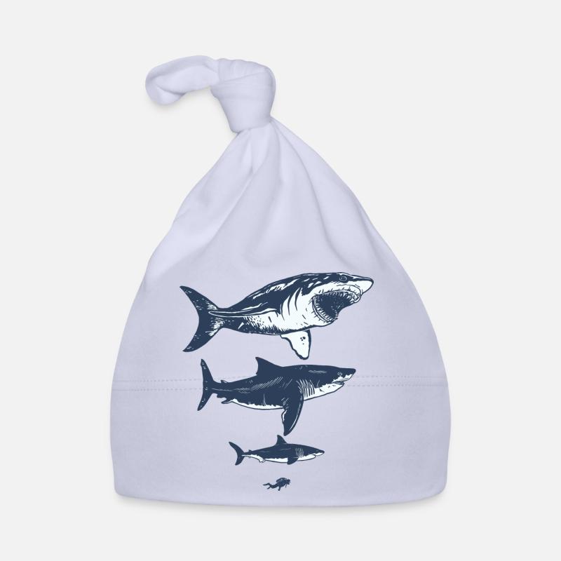 Megalodon - Bonnet bio Bébé - ciel