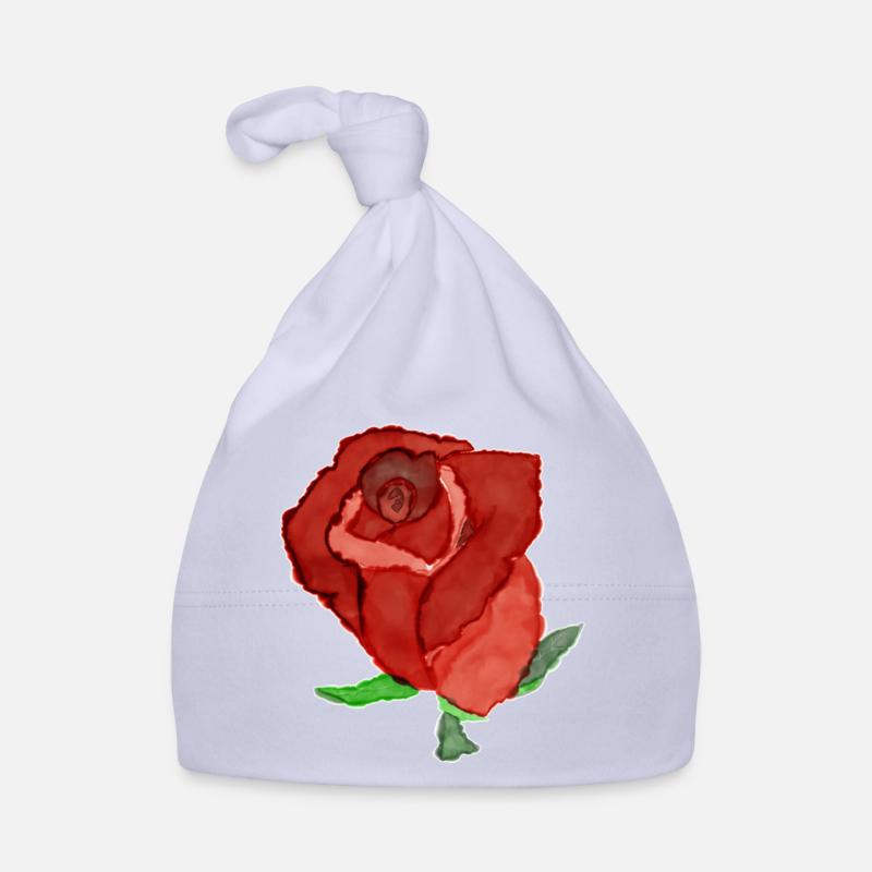 Romantic Rose Illustration Organic Baby Cap