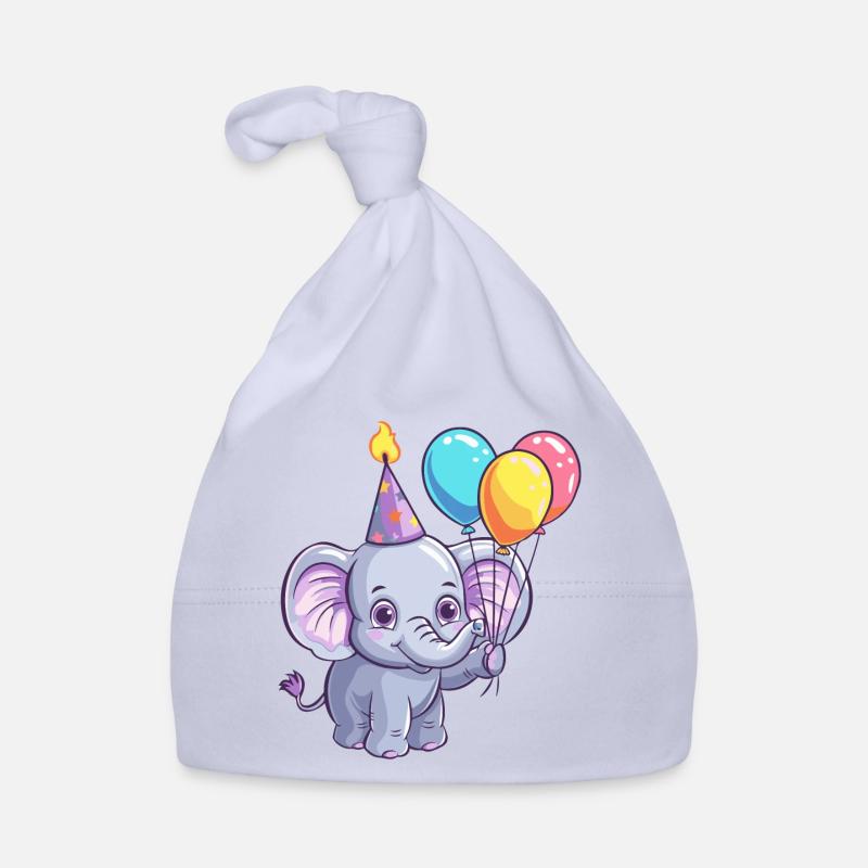 Elephant Birthday Comic Organic Baby Cap