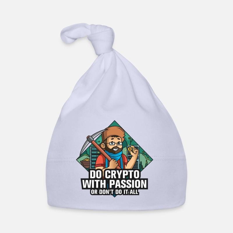 Faites de la crypto avec passion - Bonnet bio Bébé - ciel