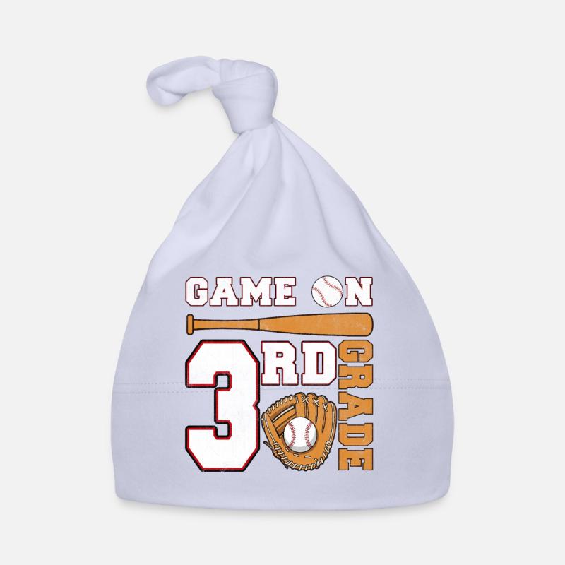 Game On 3rd Grade Baseball Back to School Fun Organic Baby Cap