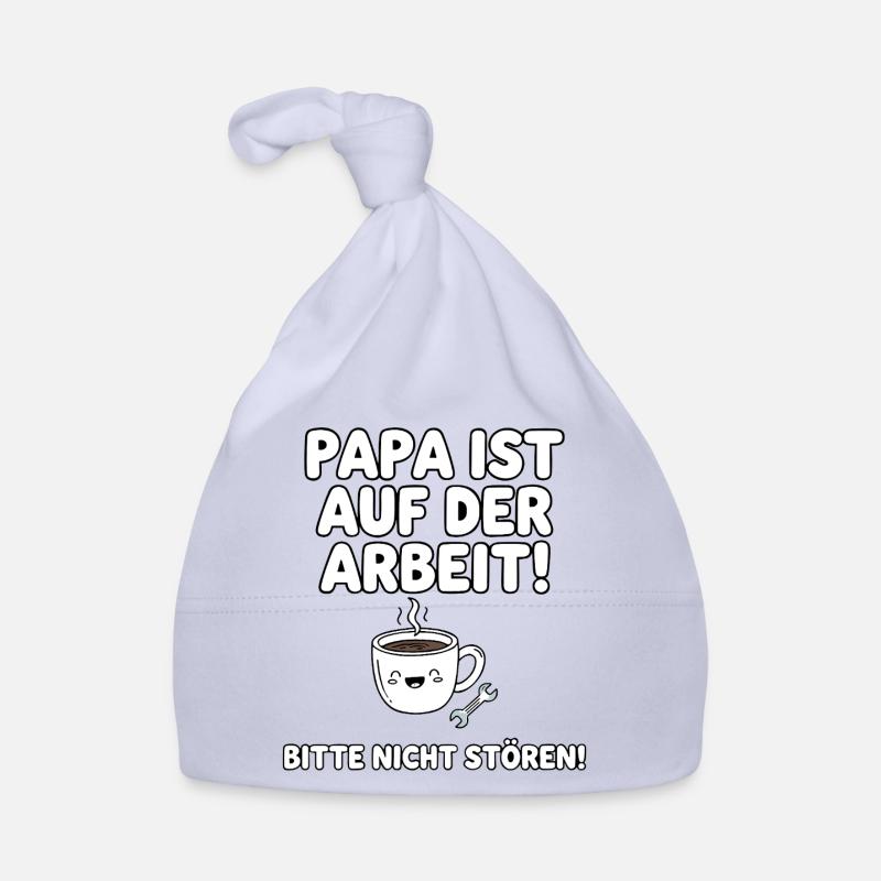 Dad is at work coffee humor Organic Baby Cap