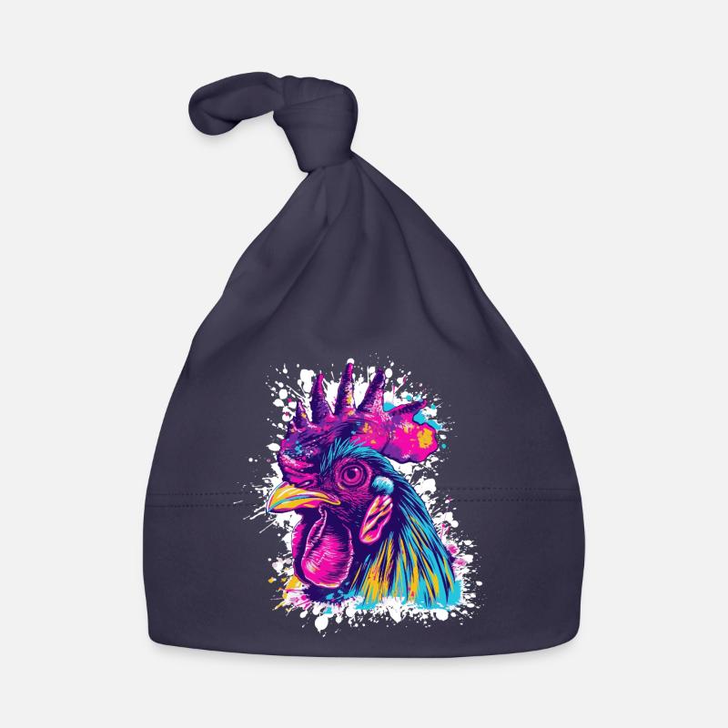 Art du coq Graffiti Bonnet bio Bébé