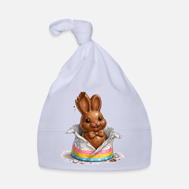Chocolate bunny in Easter egg Organic Baby Cap