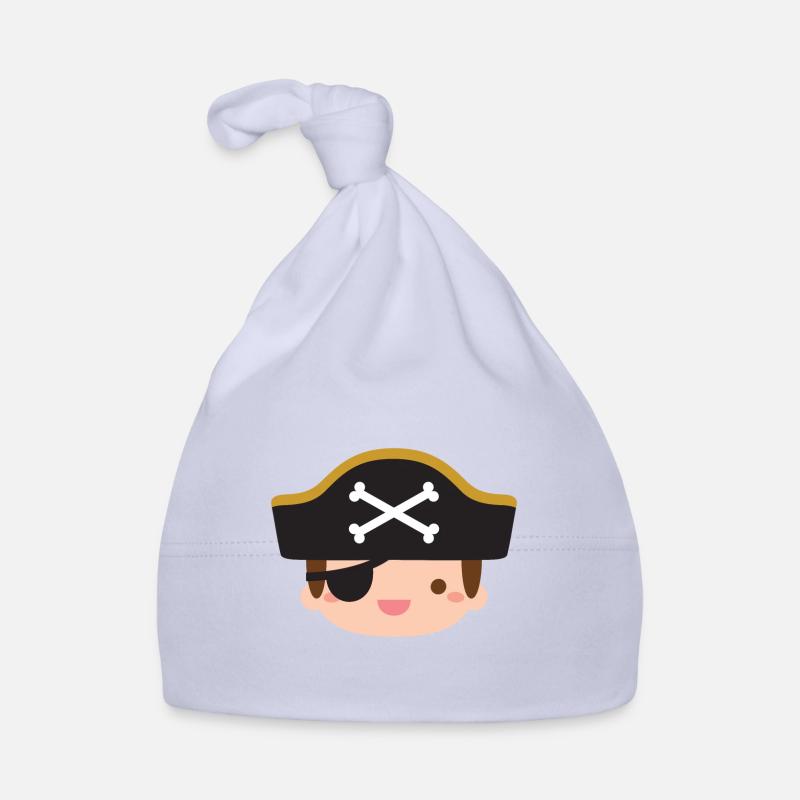 Garçon mignon de pirate avec le chapeau de capitaine de crossbones Bonnet bio Bébé