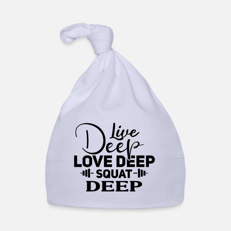 vivre l’amour profond profond squat profond - Bonnet bio Bébé - ciel