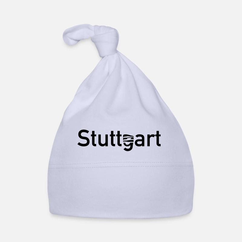 Stuttgart Stadtschild mit -Museum Skyline Baby Bio-Mütze