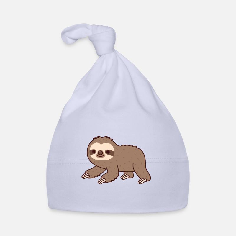 Cute Crawling Sloth Organic Baby Cap