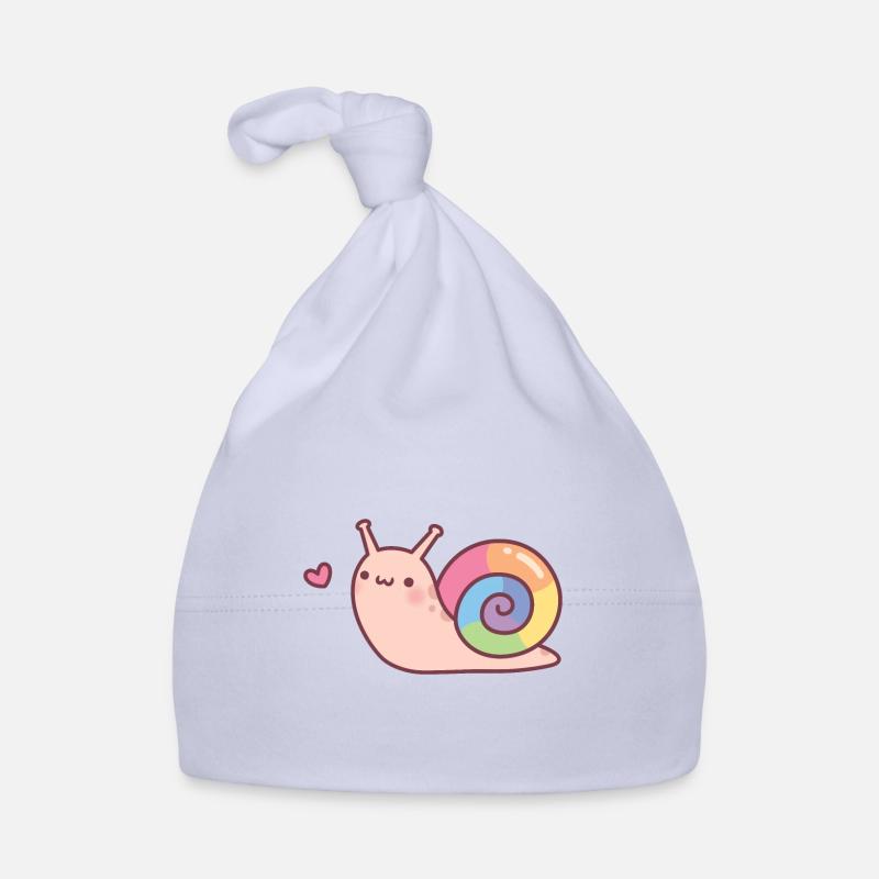 Mignon escargot Rainbow Shell Doodle Bonnet bio Bébé