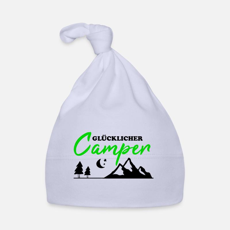 Glücklicher Camper Camping Männer Geschenk lustig Baby Bio-Mütze
