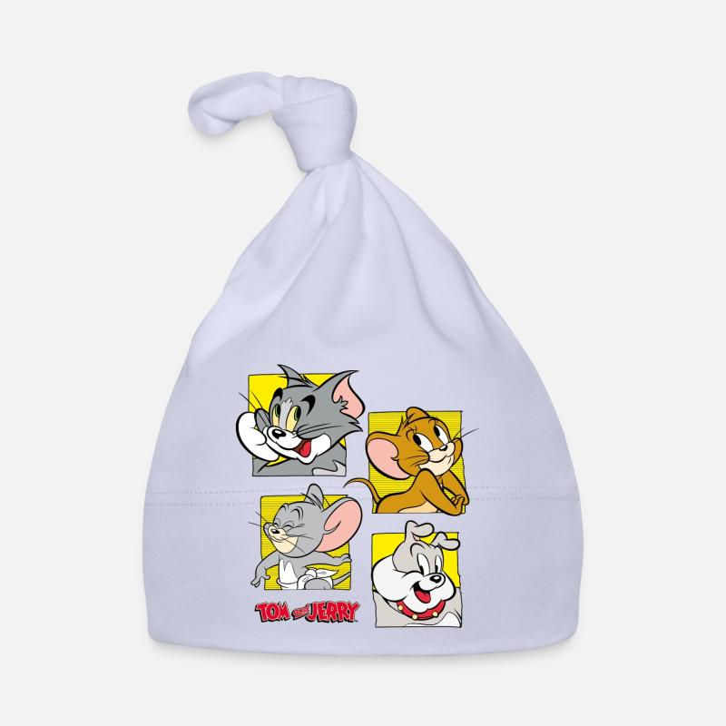 Tom et Jerry Charactères - Bonnet bio Bébé - ciel