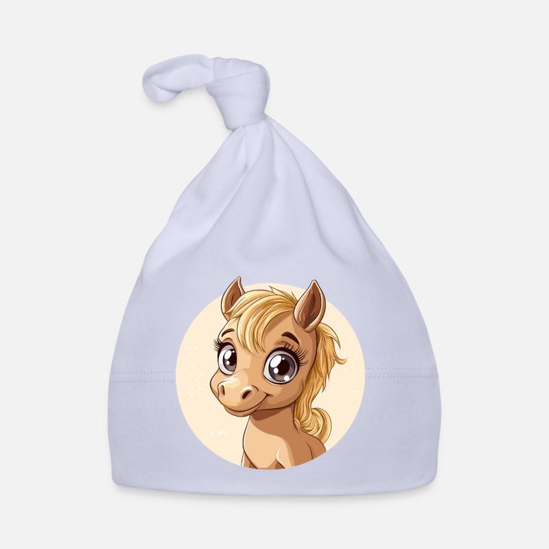 Fröhliches Pony Baby Bio-Mütze