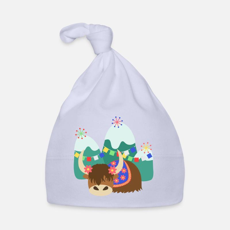 Yak tibétain endormi Bonnet bio Bébé