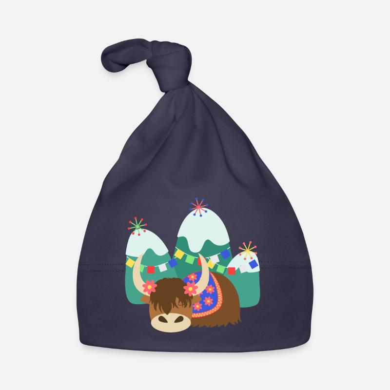 Sleeping Tibetan Yak Organic Baby Cap