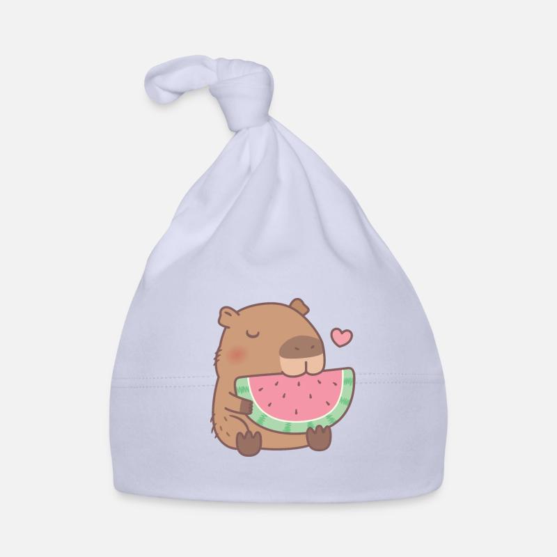 Mignon Capybara aime la pastèque Bonnet bio Bébé