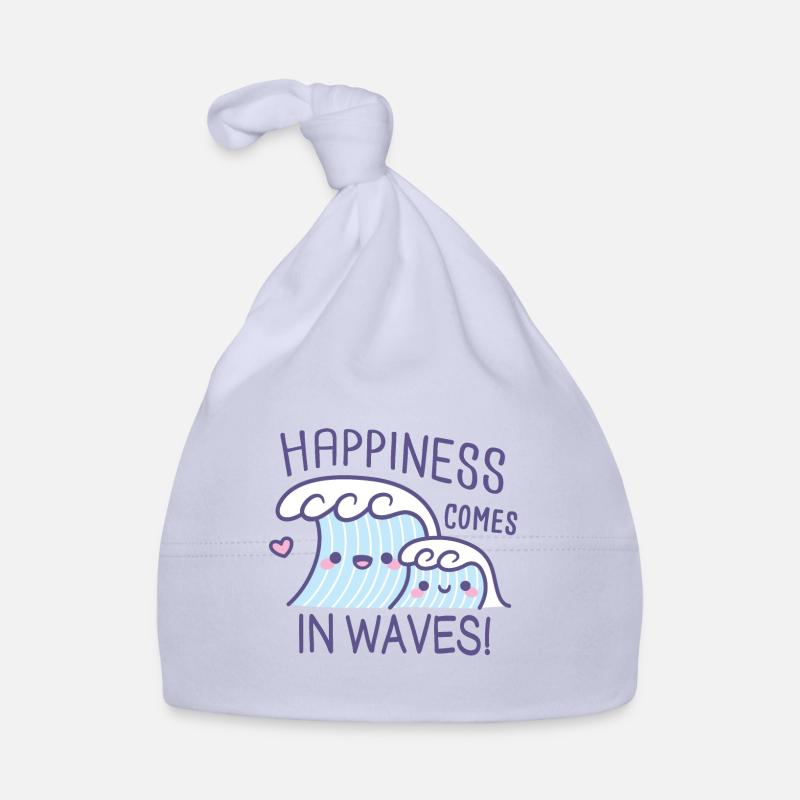 Le bonheur mignon vient par vagues Bonnet bio Bébé