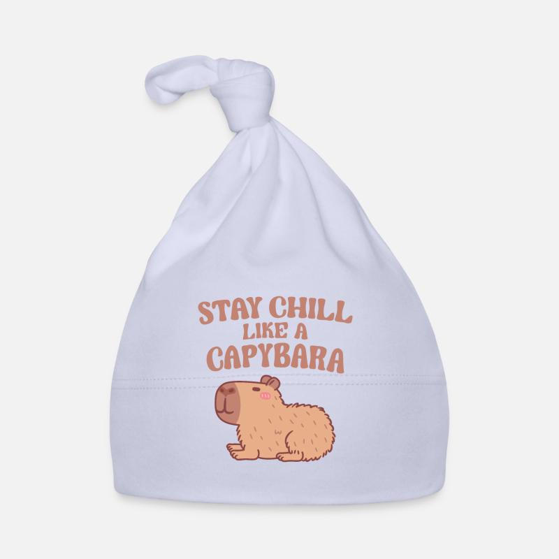 Cute Capybara Stay Chill Like A Capybara Organic Baby Cap