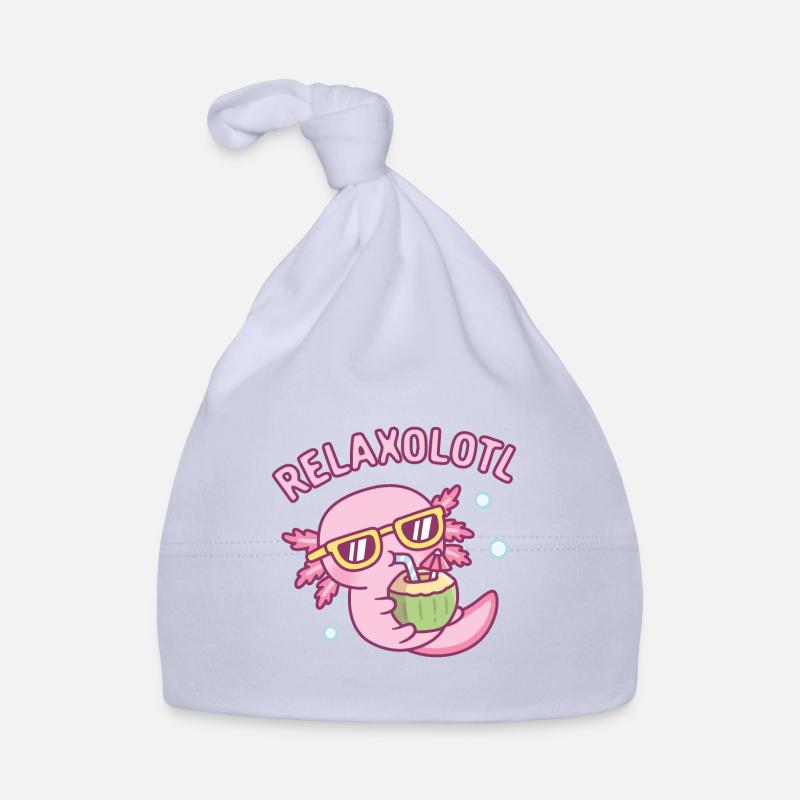 Cute Chilling Axolotl Relaxolotl Relax A Lot Organic Baby Cap