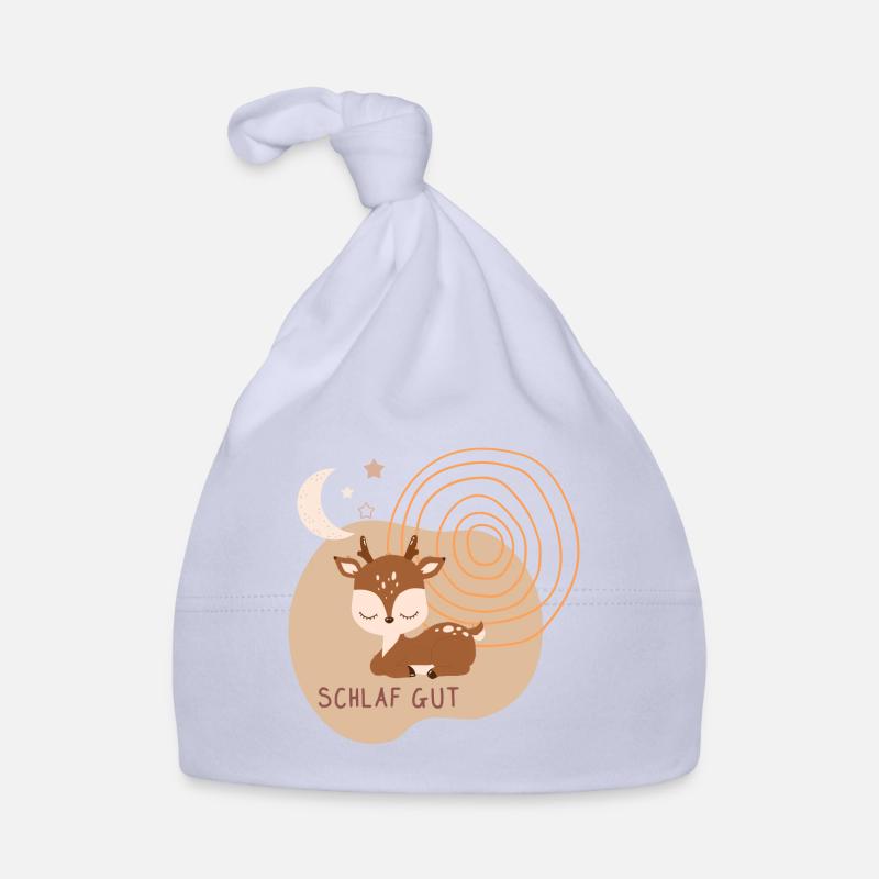Schlaf Gut | Schlafendes Reh | Boho-Style Baby Bio-Mütze