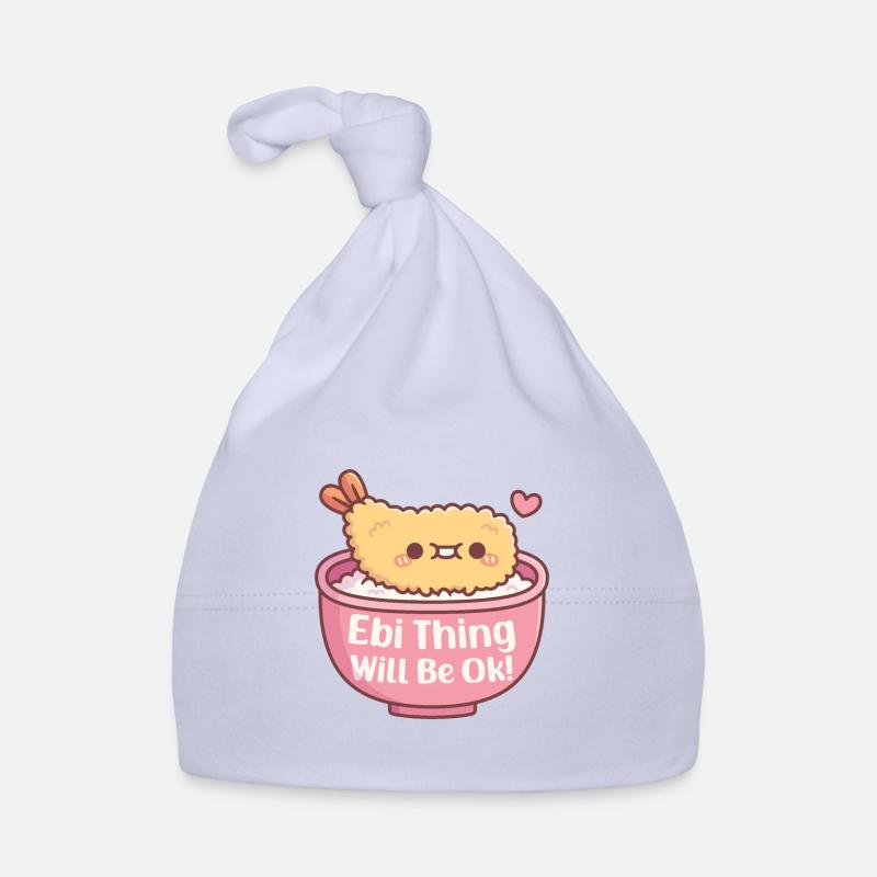 Mignon crevette tempura Ebi chose sera ok jeu de mots Bonnet bio Bébé