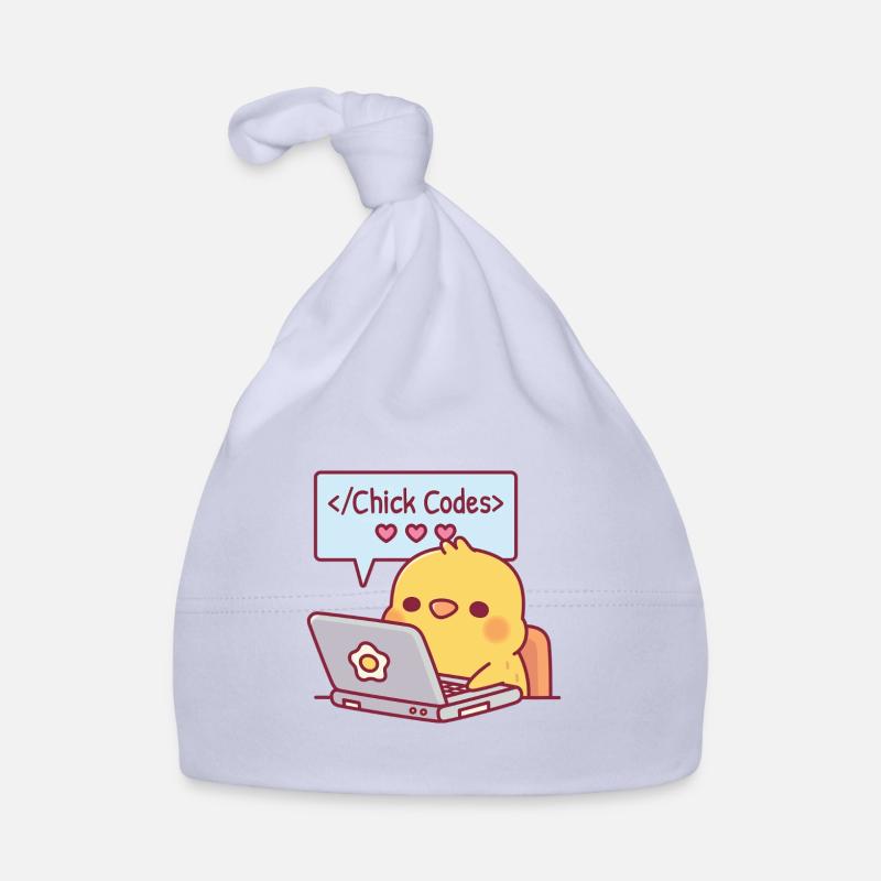 Mignon Chick Coding sur ordinateur portable Chick Codes Drôle Bonnet bio Bébé