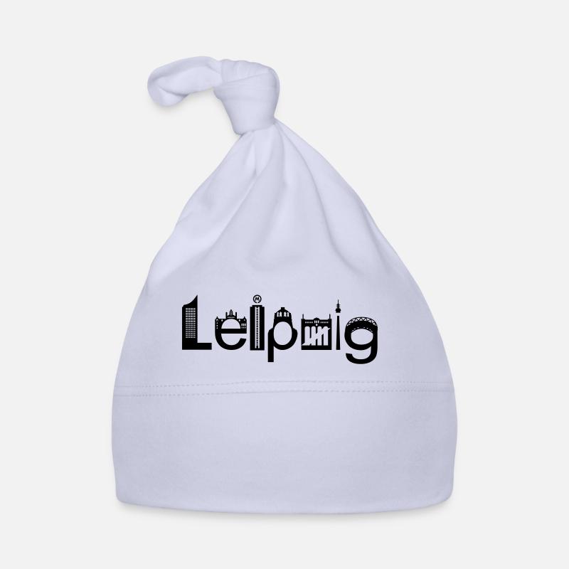 Skyline de Leipzig avec points de repère Bonnet bio Bébé