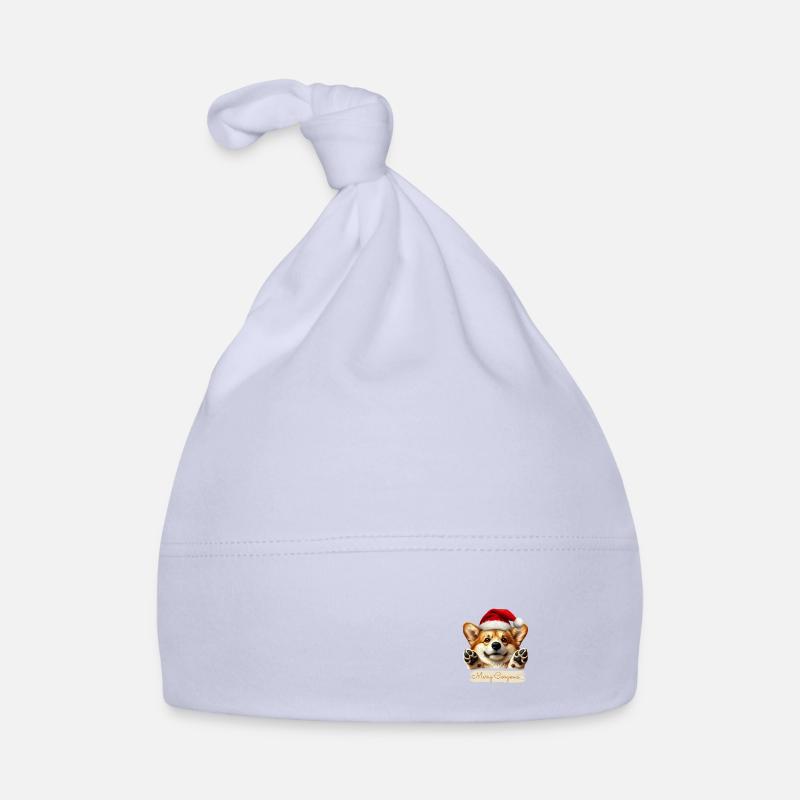 Merry Corgmas – Weihnachts-Corgi Design Baby Bio-Mütze