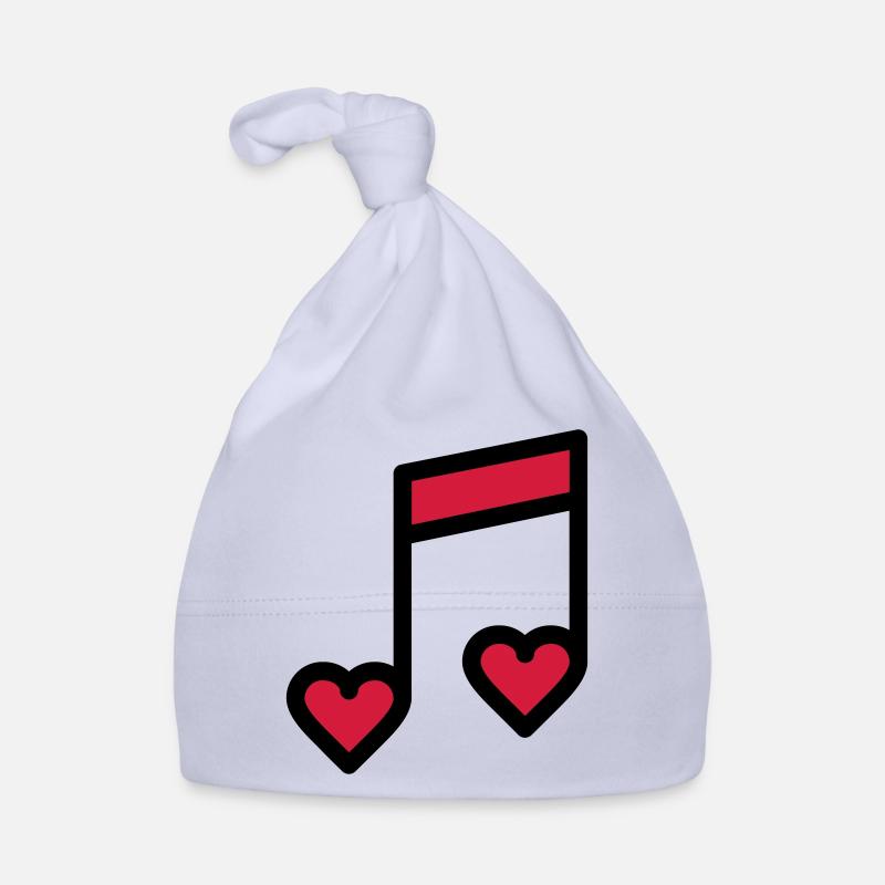 Romantic music note Organic Baby Cap
