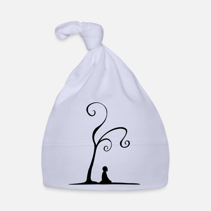 meditation under tree Organic Baby Cap