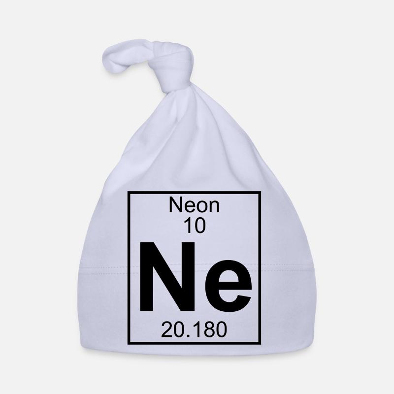 Periodic table element 10 - Ne (neon) - BIG - Baby Bio-Mütze - Sky