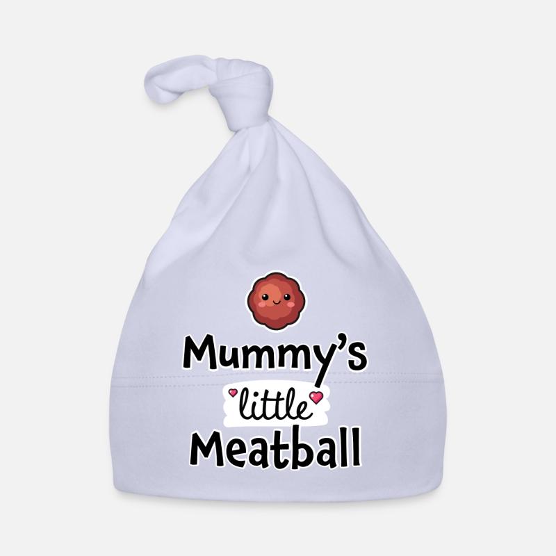 Petite boulette de viande - Bonnet bio Bébé - ciel