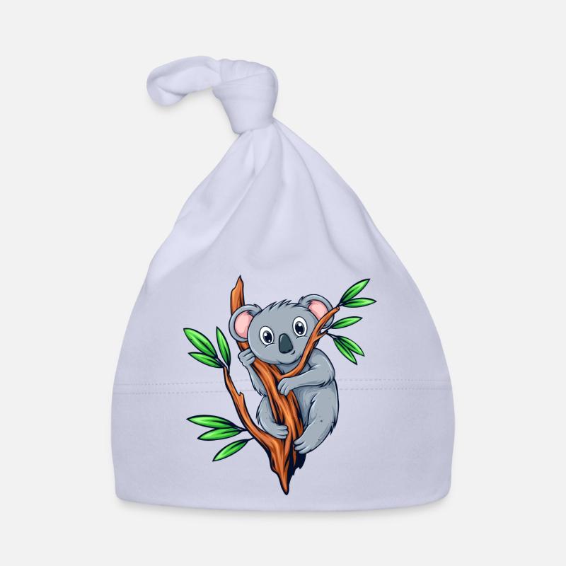 Koala ours koala bambou - Bonnet bio Bébé - ciel