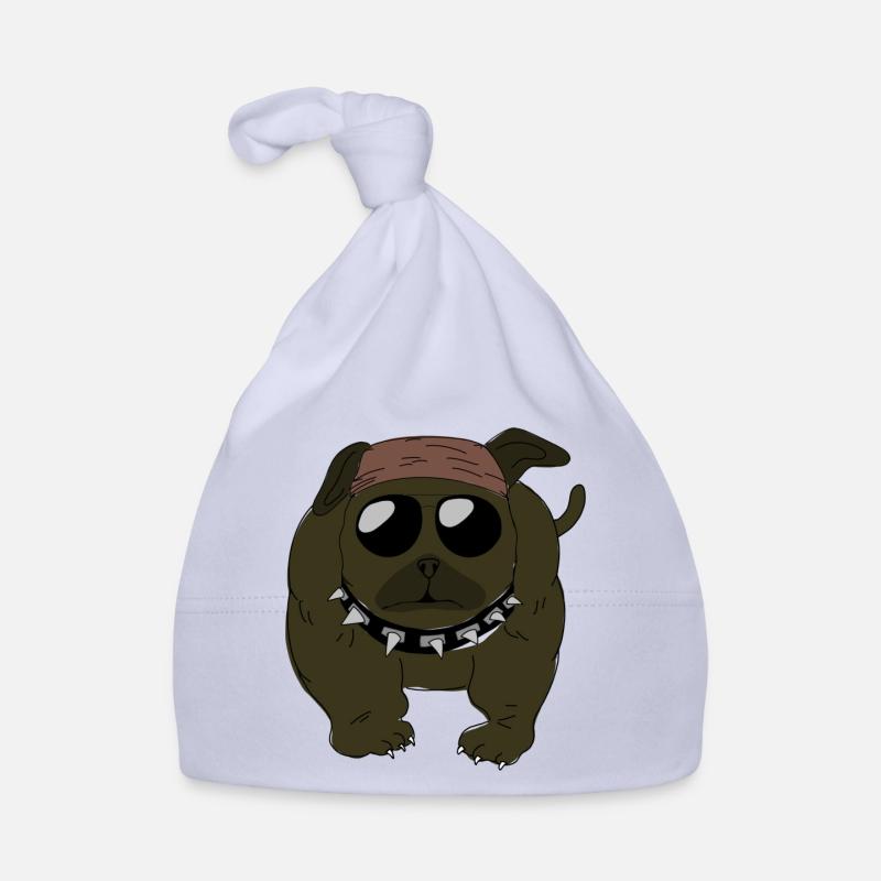 Chien maléfique - Bonnet bio Bébé - ciel