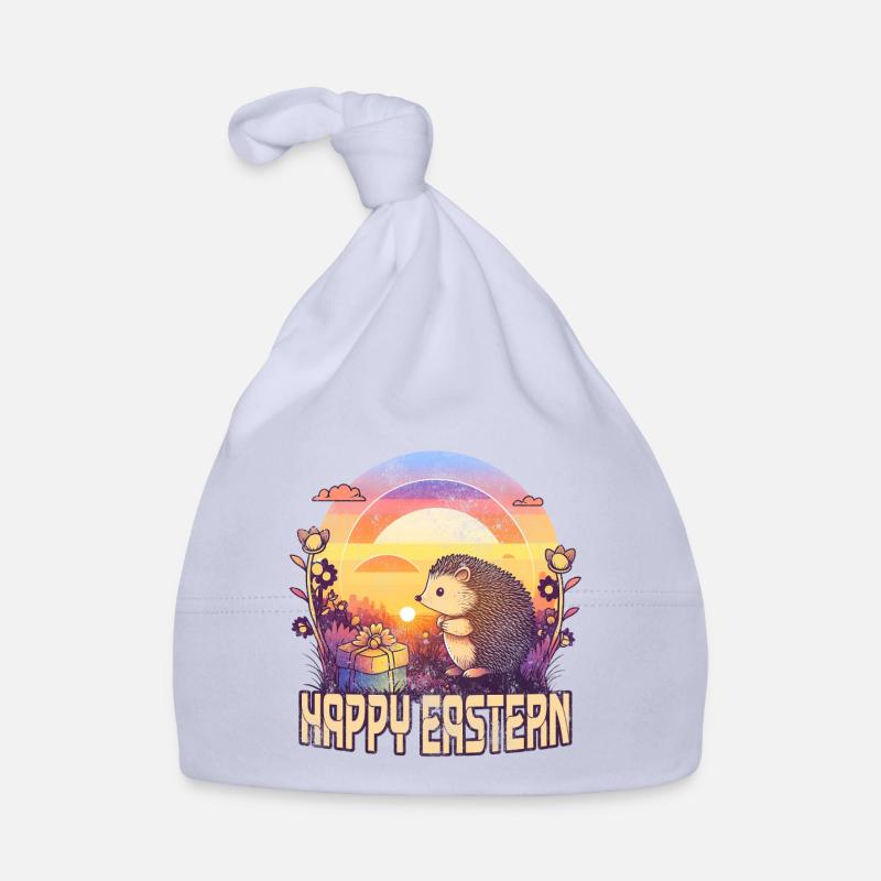 Frohe Ostern Igel Baby Bio-Mütze