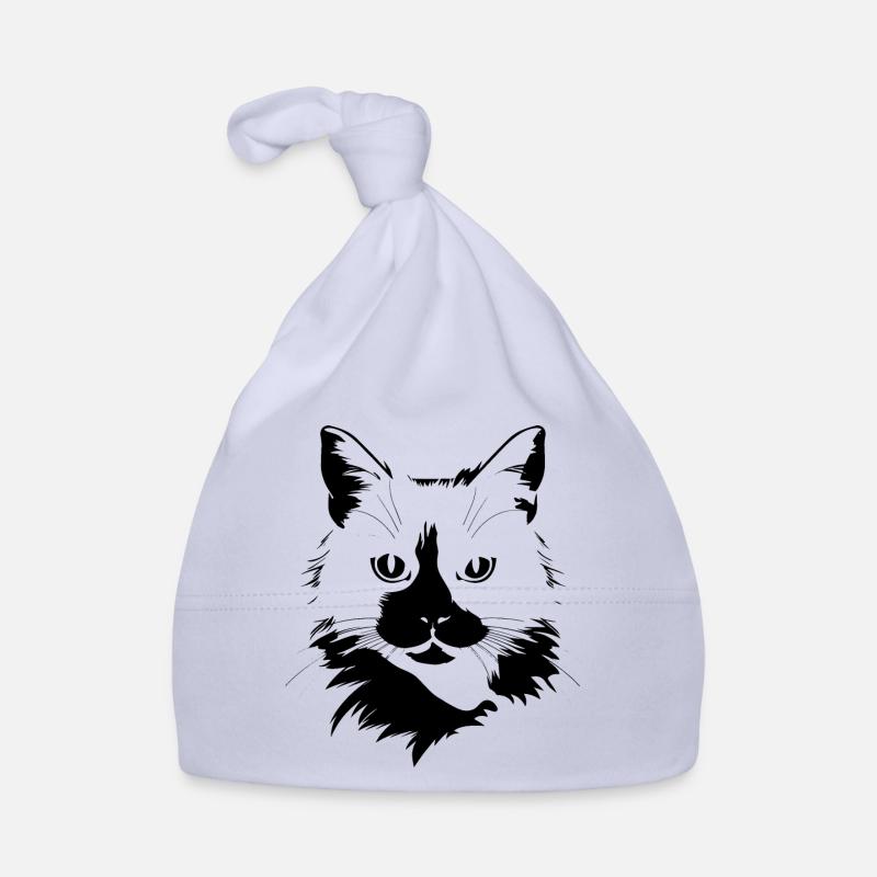 Chat, Motif De Chat, Visage De Chat Bonnet bio Bébé