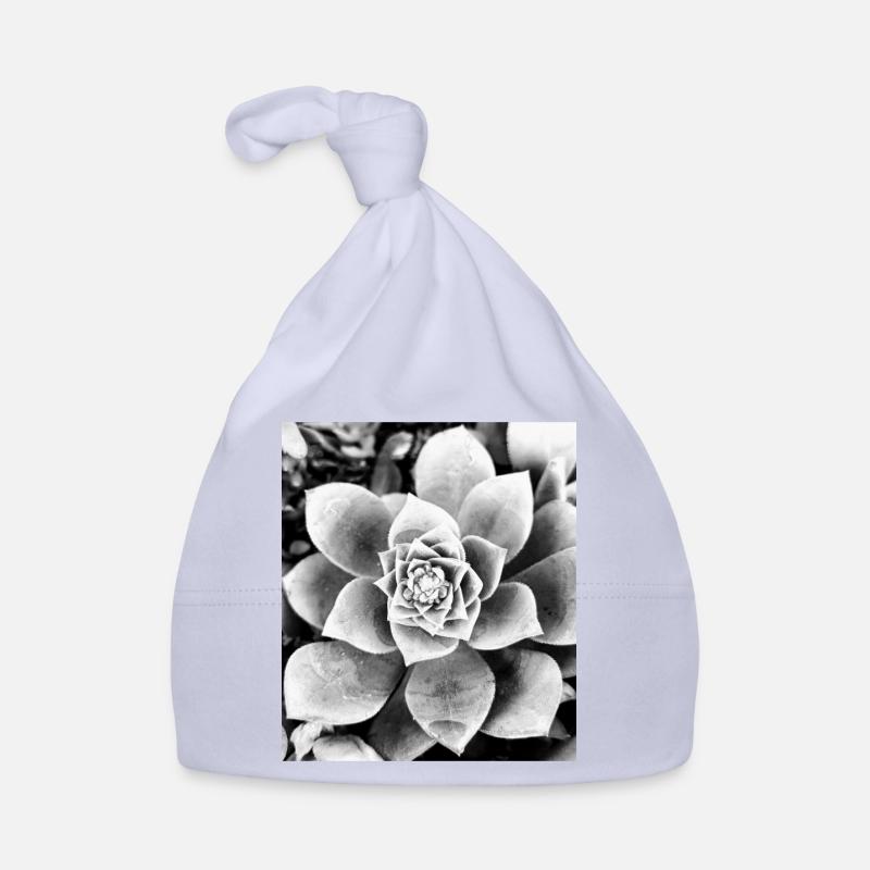 fleur noire et blanche Bonnet bio Bébé