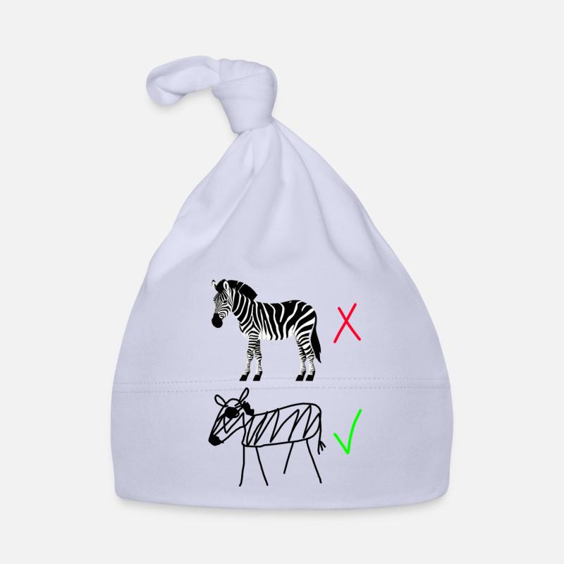 Zebra Contrast – High Quality vs. Hand-Drawn Zebra Organic Baby Cap