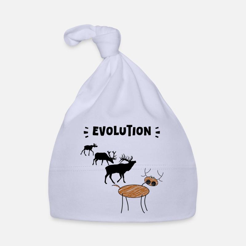 Deer Evolution – Drôles d’étapes de l’évolution. Bonnet bio Bébé