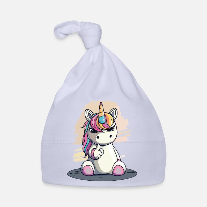 Freches Einhorn mit Zeigefinger – Cute & Cool Baby Bio-Mütze