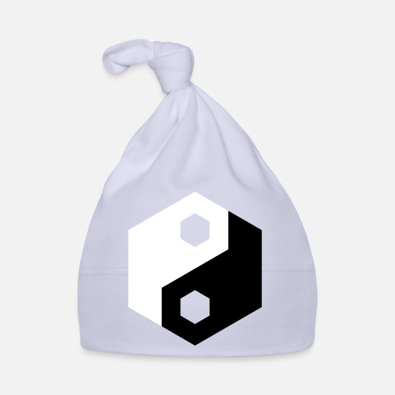 Découpe hexagonale Yin Yang Bonnet bio Bébé